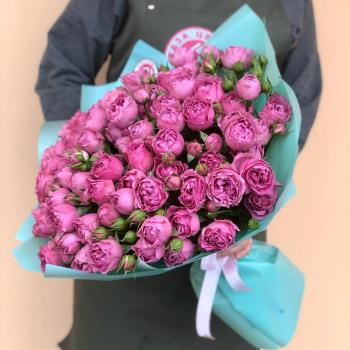 Букет из кустовых розовых роз (№: 31059ki)