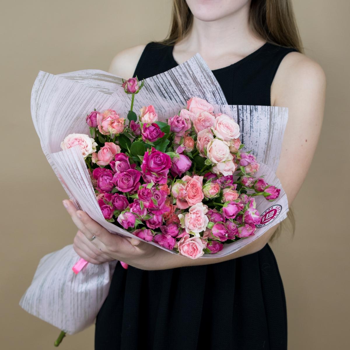 Розы кустовые розовые артикул: 841