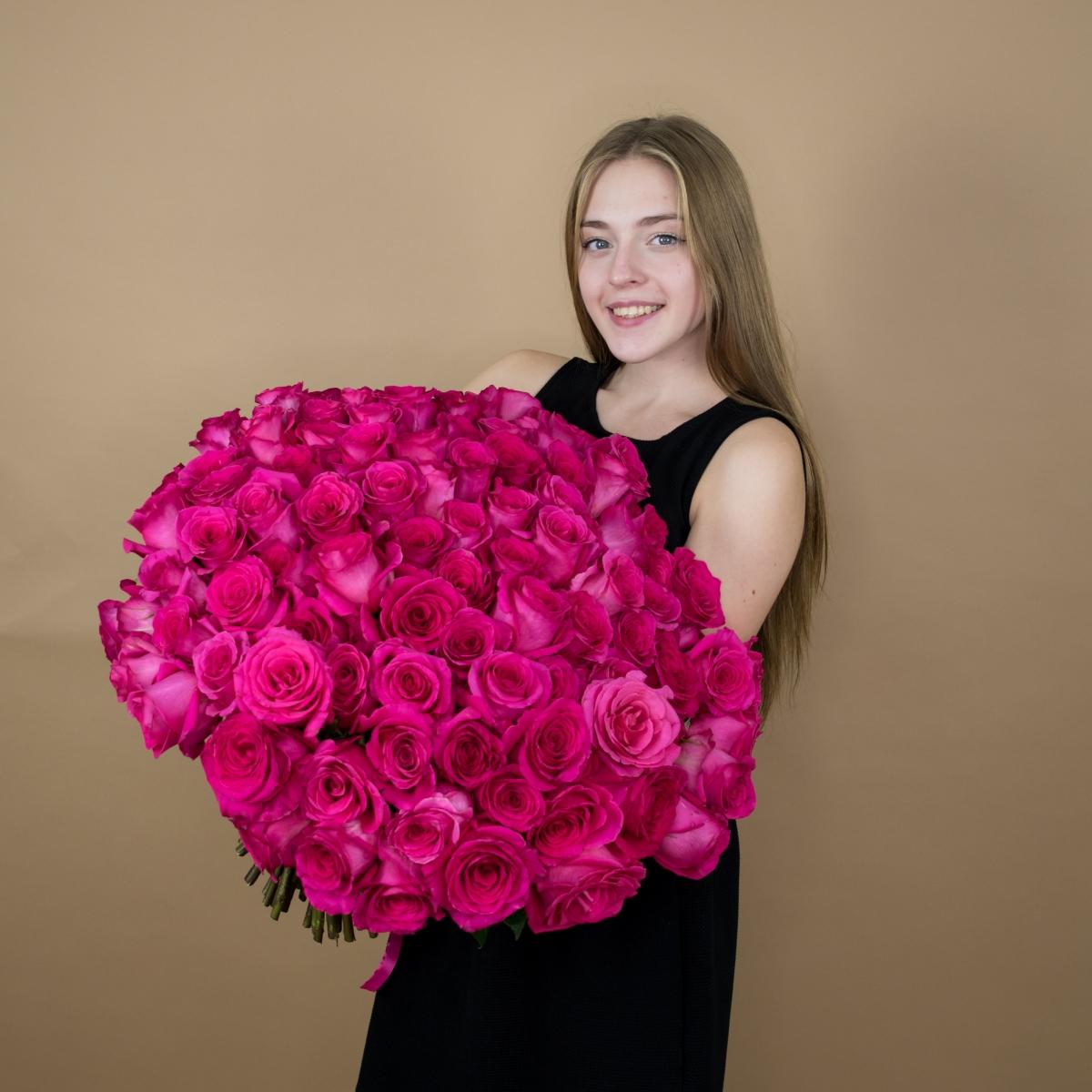 Букет из розовых роз 75 шт. (40 см) (№  15631ki)