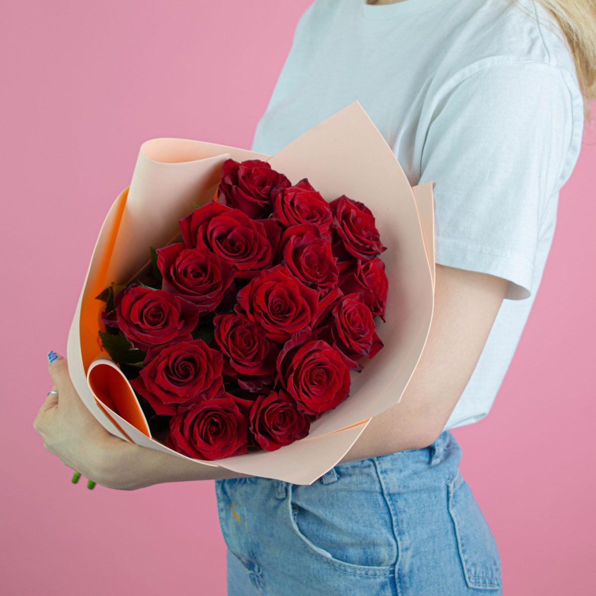 Розы Эквадор 40 см (Красный)