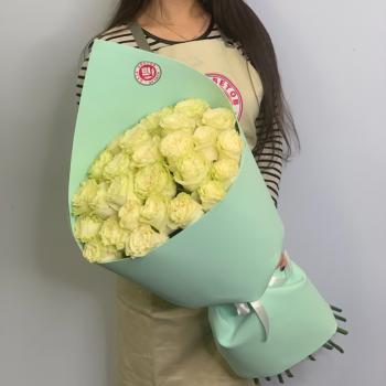 Букет из белых роз 21 шт 40 см (Эквадор) (артикул букета  21112kir)